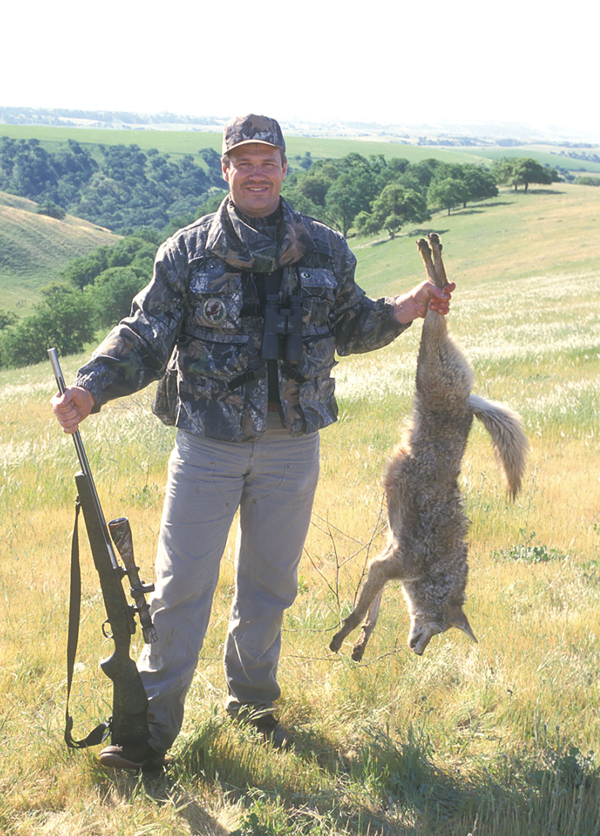 Brian has used the .22-250 for nearly 30 years and considers it a top choice for hunting varmints from prairie dogs to c­­­­oyotes. A Weatherby Mark V was used to dispatch this California coyote.